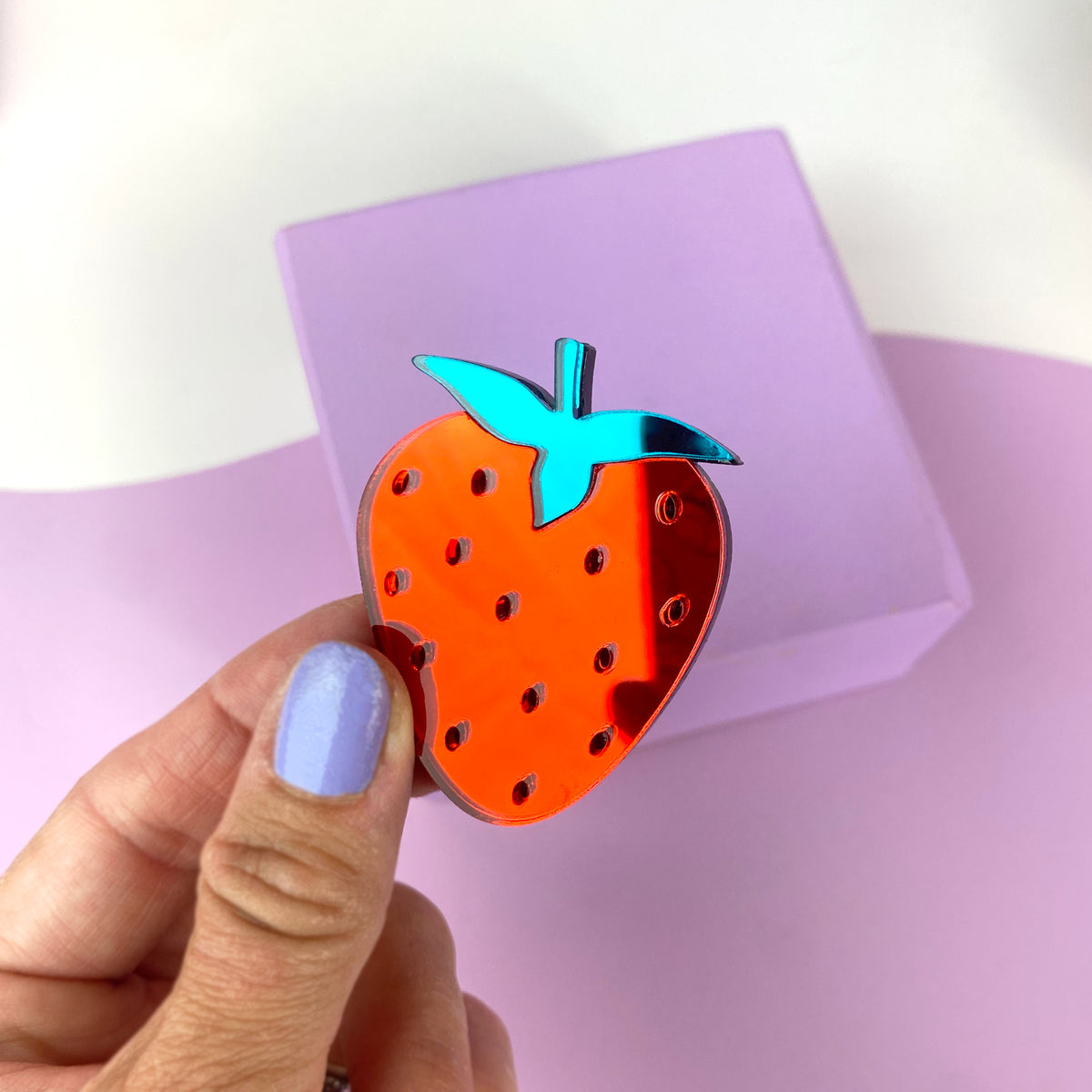 Strawberry brooch sale