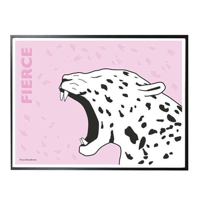 FIERCE Jaguar print by Doodlemoo