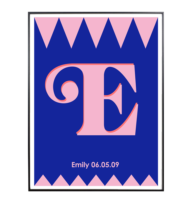Personalised letter E