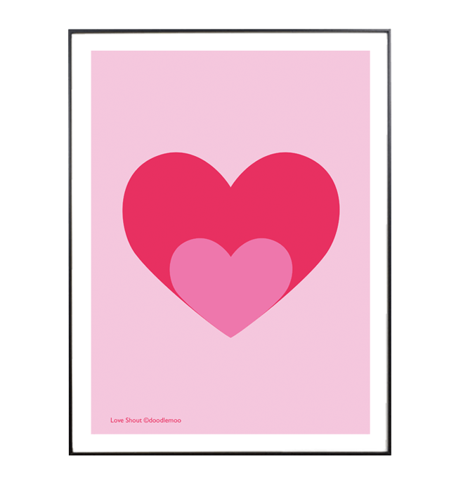 Love Shout print by Doodlemoo