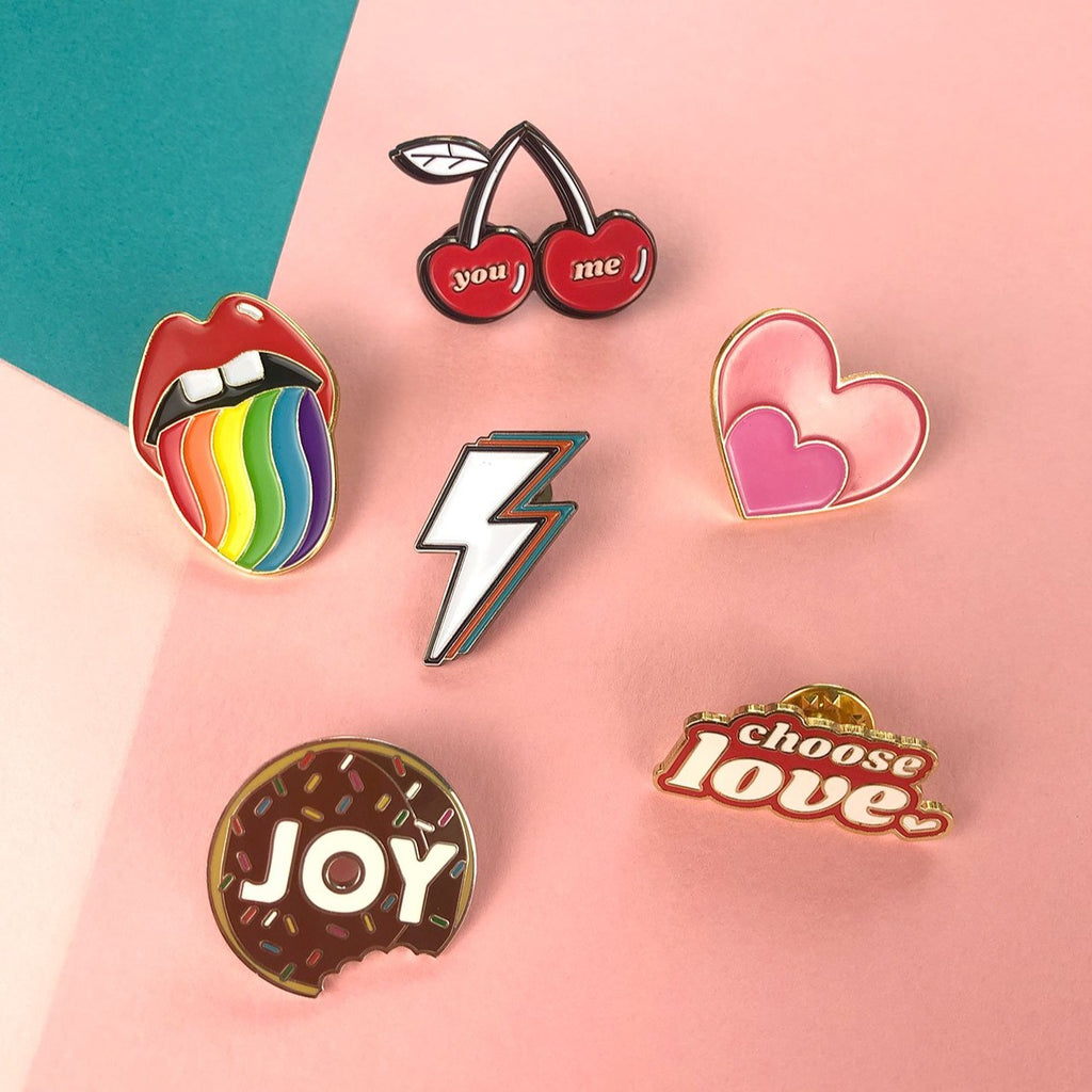 Pin collection by Doodlemoo. Find our six pin designs.
