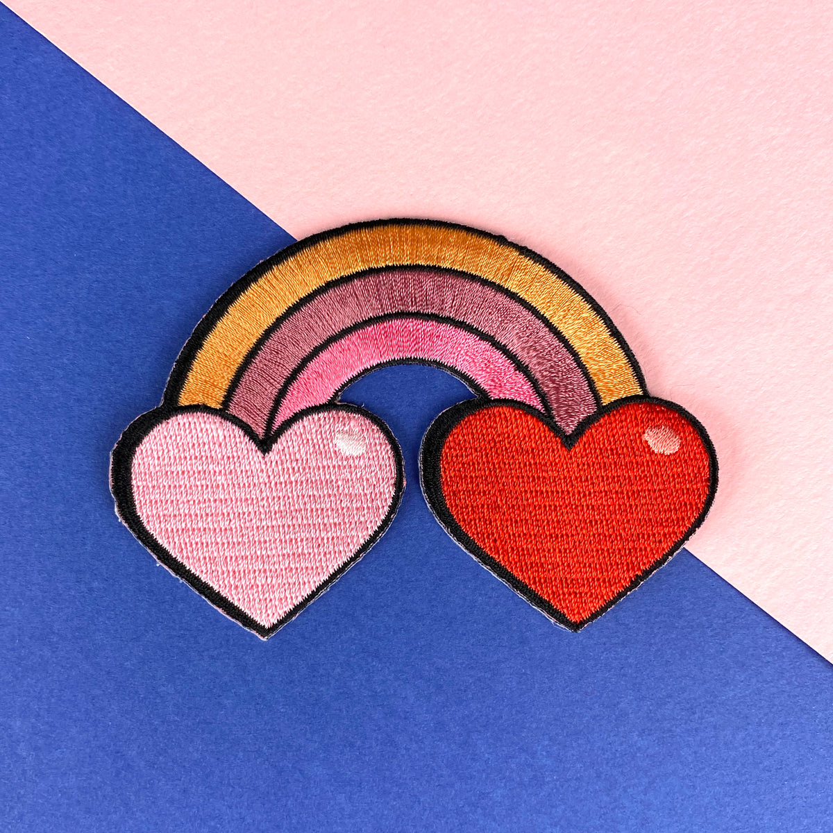 Heart patch - iron on, 65mm