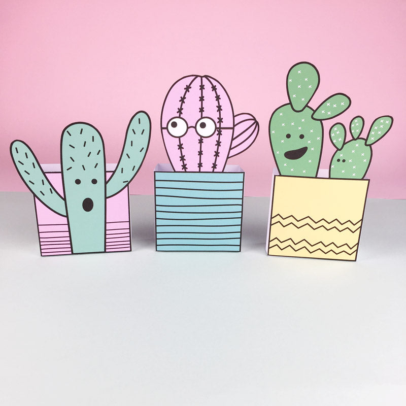 DIY Cactus favour boxes: by Doodlemoo