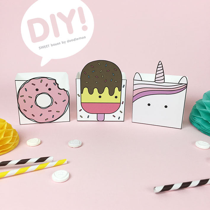 DIY Sweet boxes designed by Doodlemoo