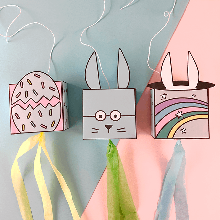 Easter mini piñatas designed by doodlemoo
