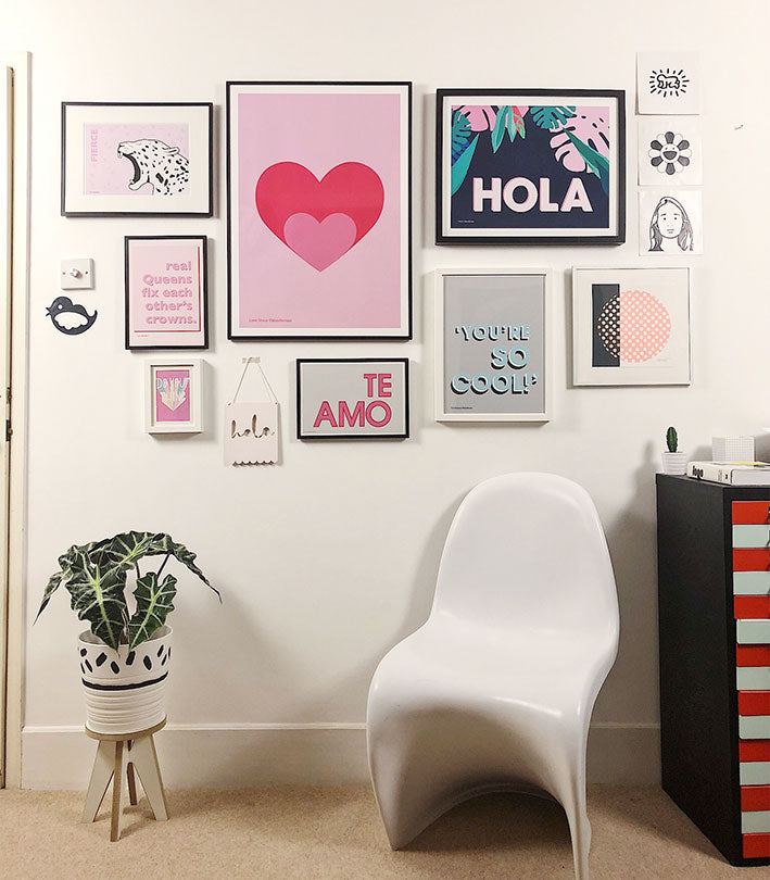 Doodlemoo studio/office Gallery wall