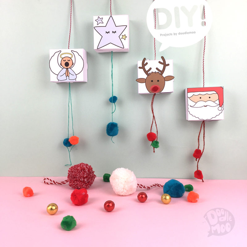 christmas mini piñatas wall by Doodlemoo