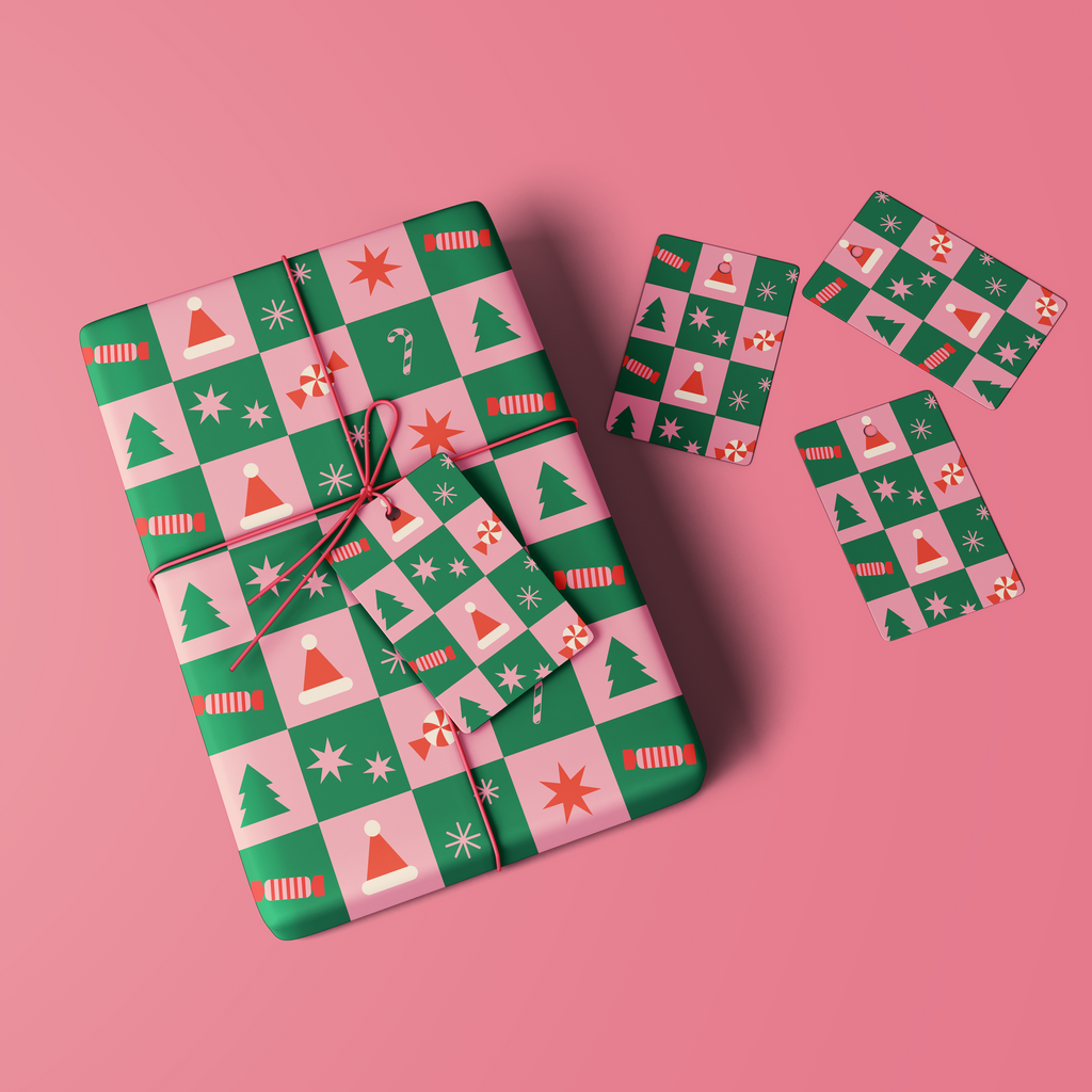 Christmas celebrations wrapping paper