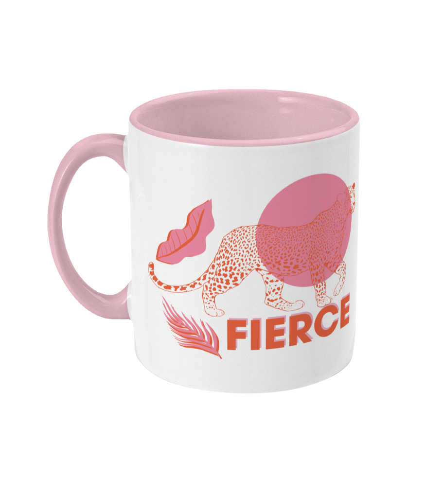Mug 'Fierce' Orange/Pink - Two Toned Mug