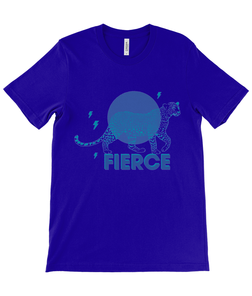 Canvas Unisex Crew Neck T-Shirt FIERCE BLUE
