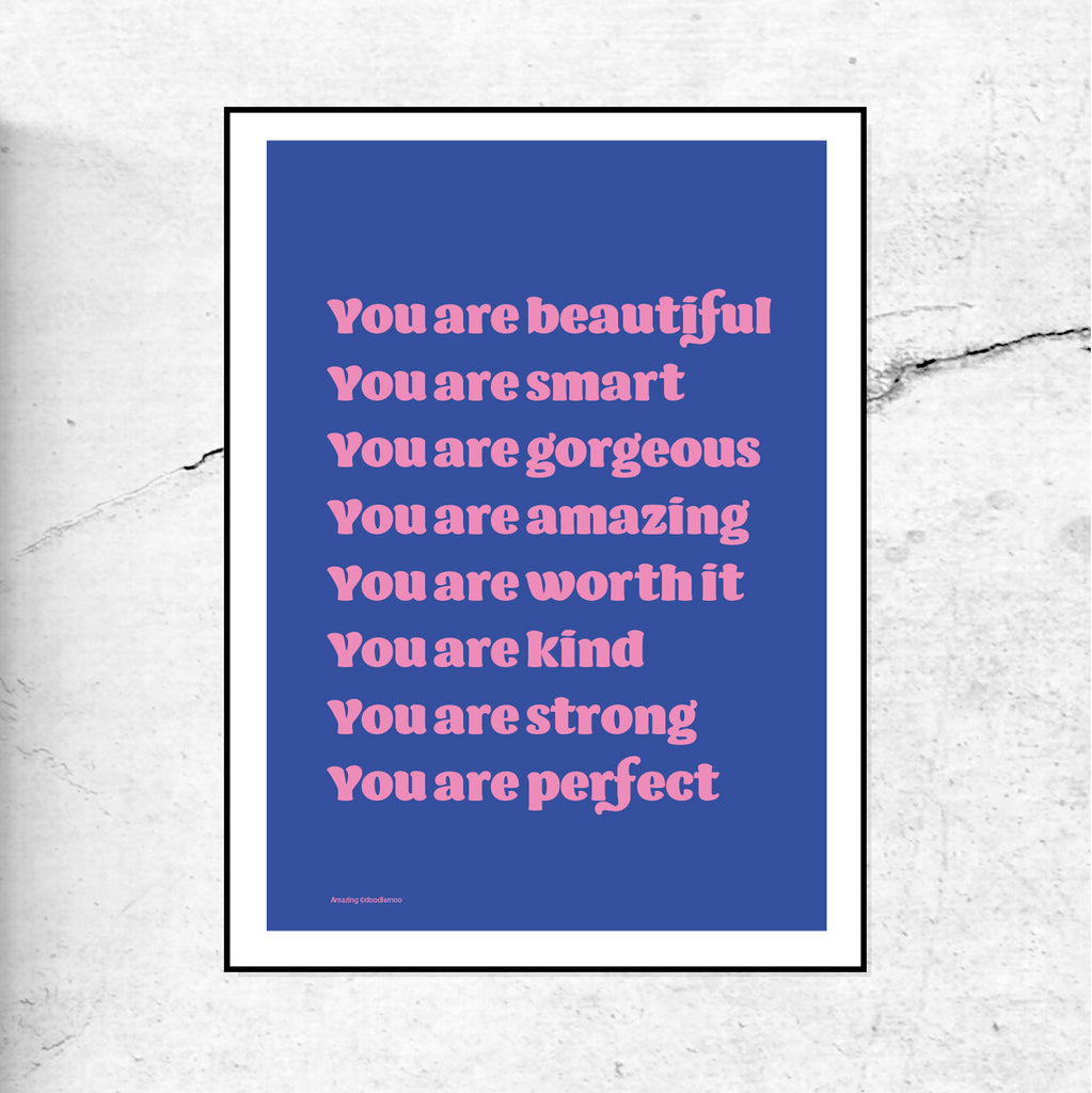 You are Amazing - typographic print/poster