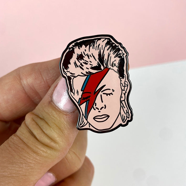 Bowie Enamel Pin