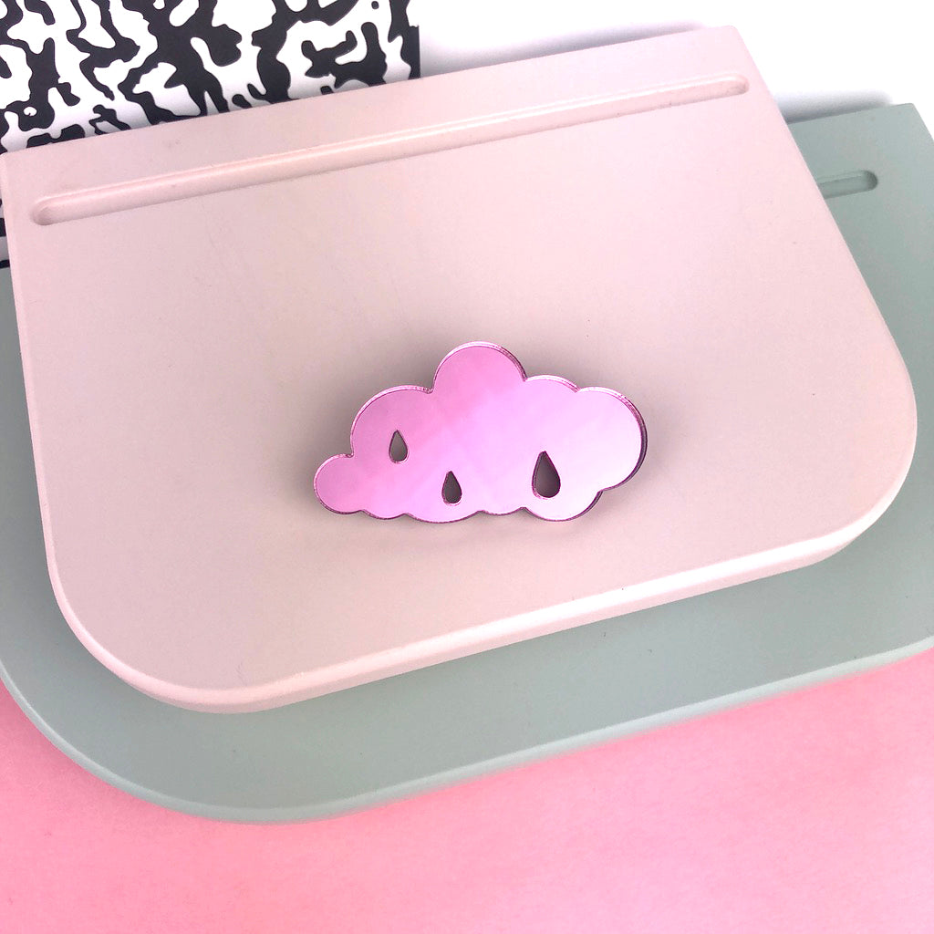 Pink Cloud Brooch by Doodlemoo