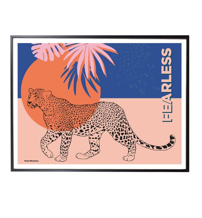 FEARLESS leopard print designed by playful brand Doodlemoo