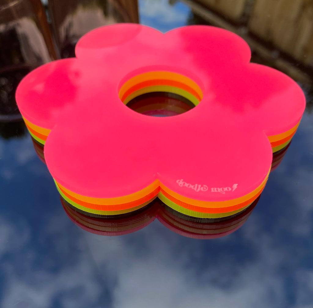 Flower Power Coasters - perspex acrylic