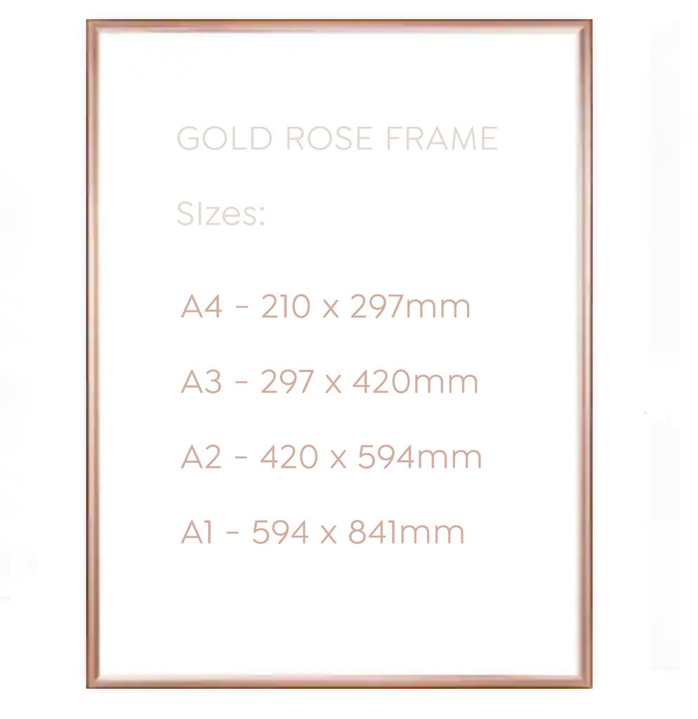 Rose gold - copper metal frame