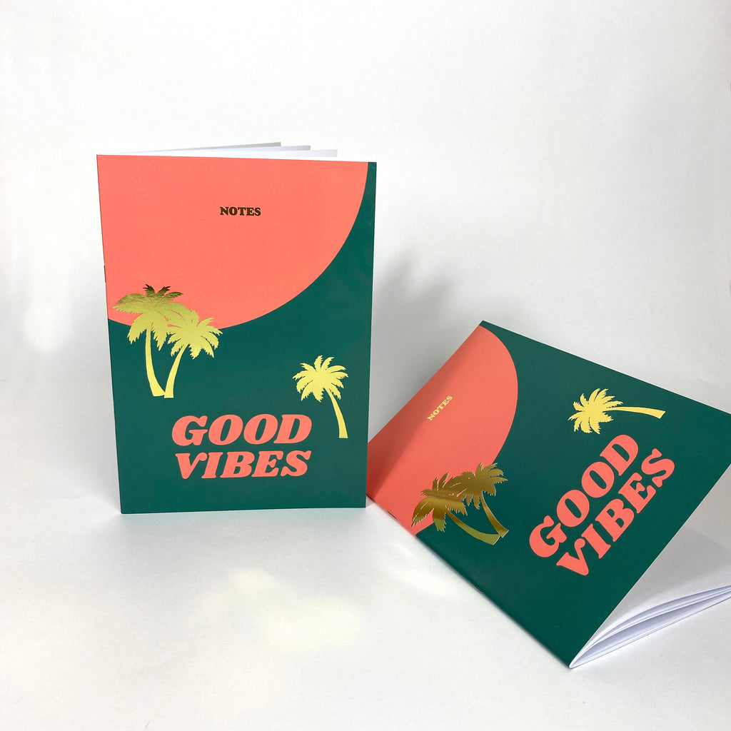 'Good Vibes' NoteBook with Gold foil details
