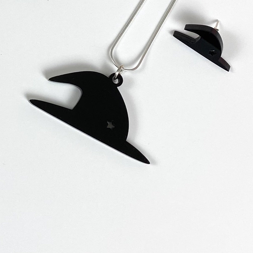 Witch Hat Necklace - Halloween necklace
