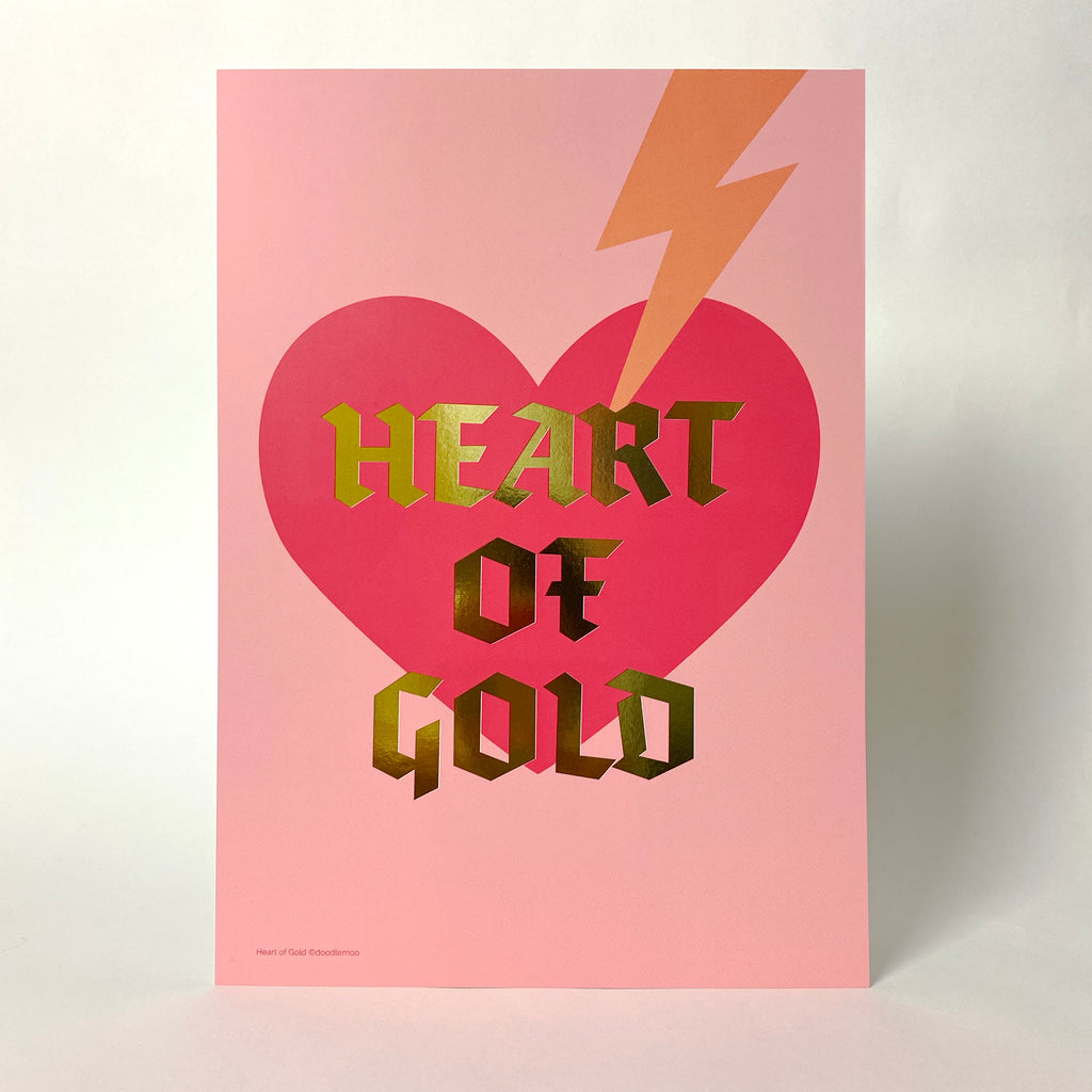 Heart of Gold - Gold Foil - Special Edition Print