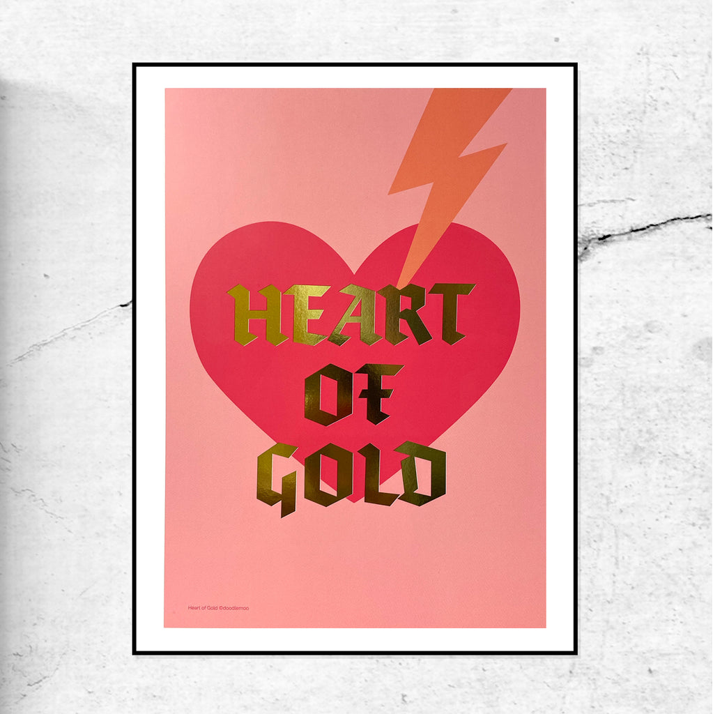 Heart of Gold - Gold Foil - Special Edition Print