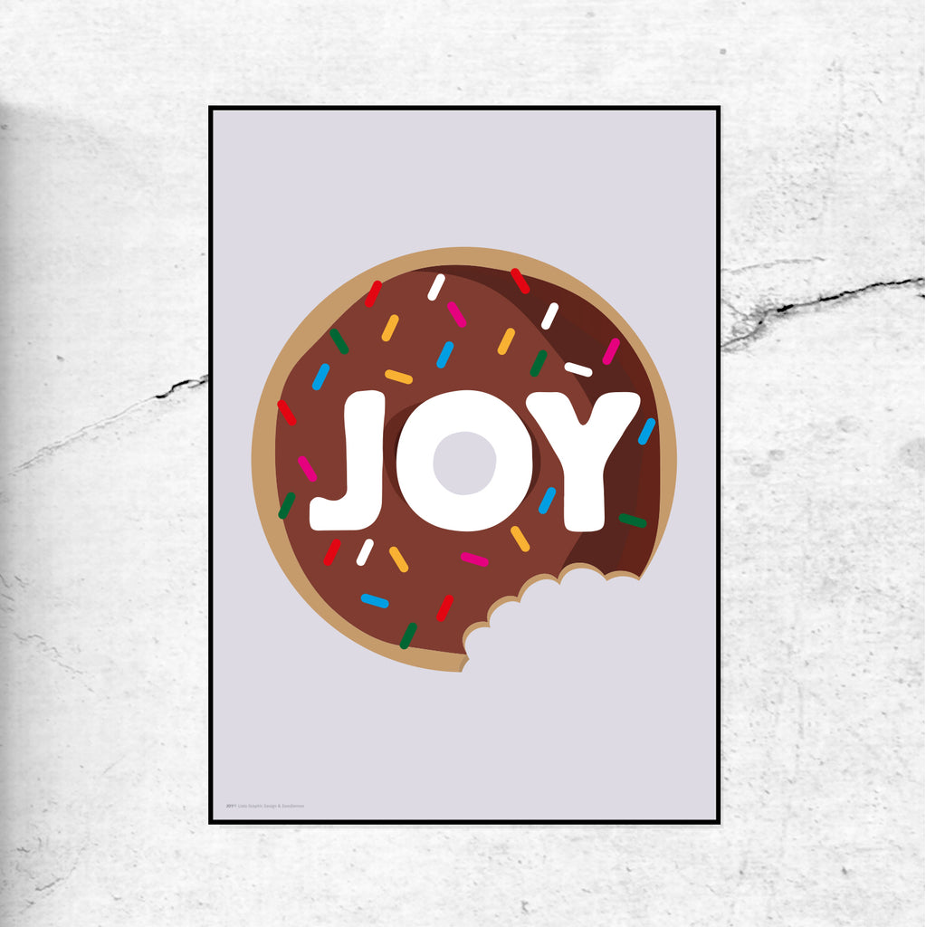 JOY Doughnut typographic print/poster