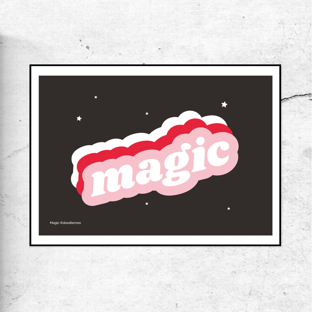 MAGIC; typographic print/poster