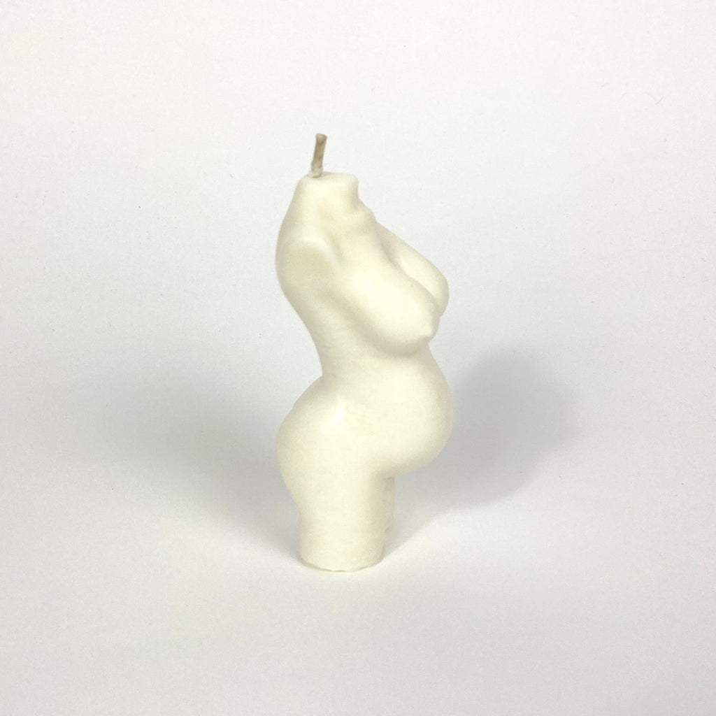 Fertility Goddess Candle - Pregnant torso - soy wax