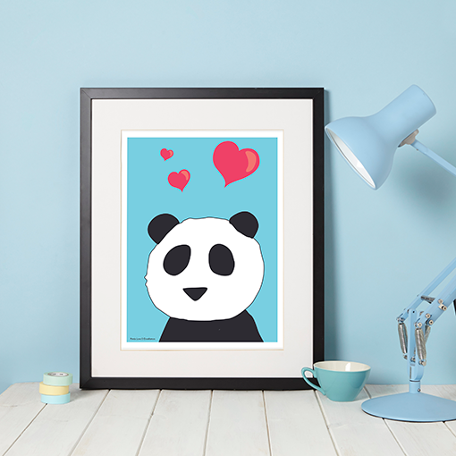 Panda love print