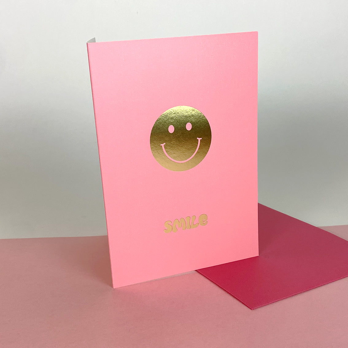 Smile - gold foil card | Doodlemoo