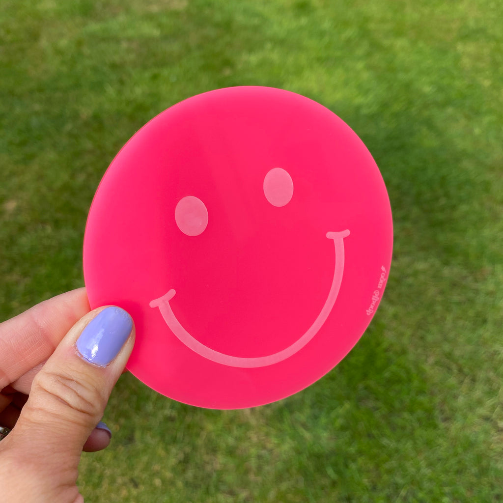 Happy Face Coasters - perspex acrylic