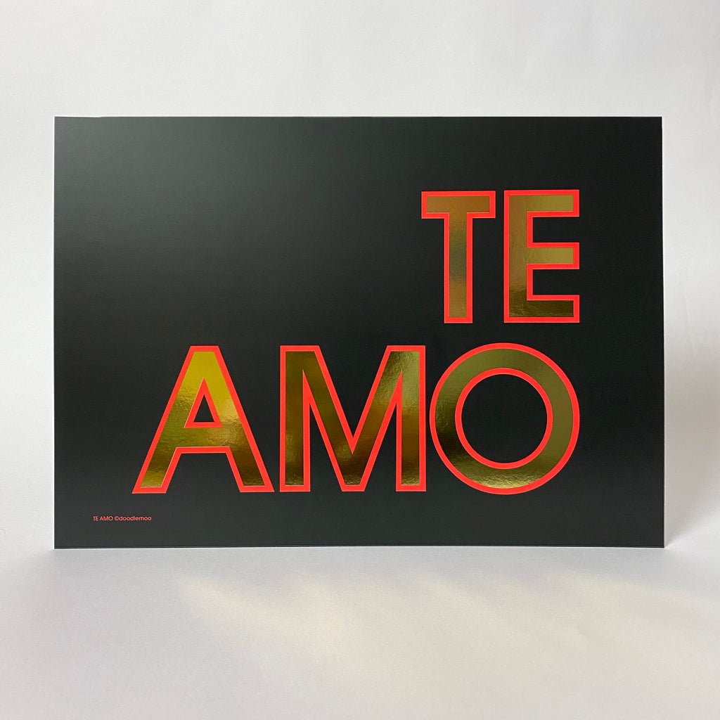 TE AMO Black & Gold - Special Edition Print