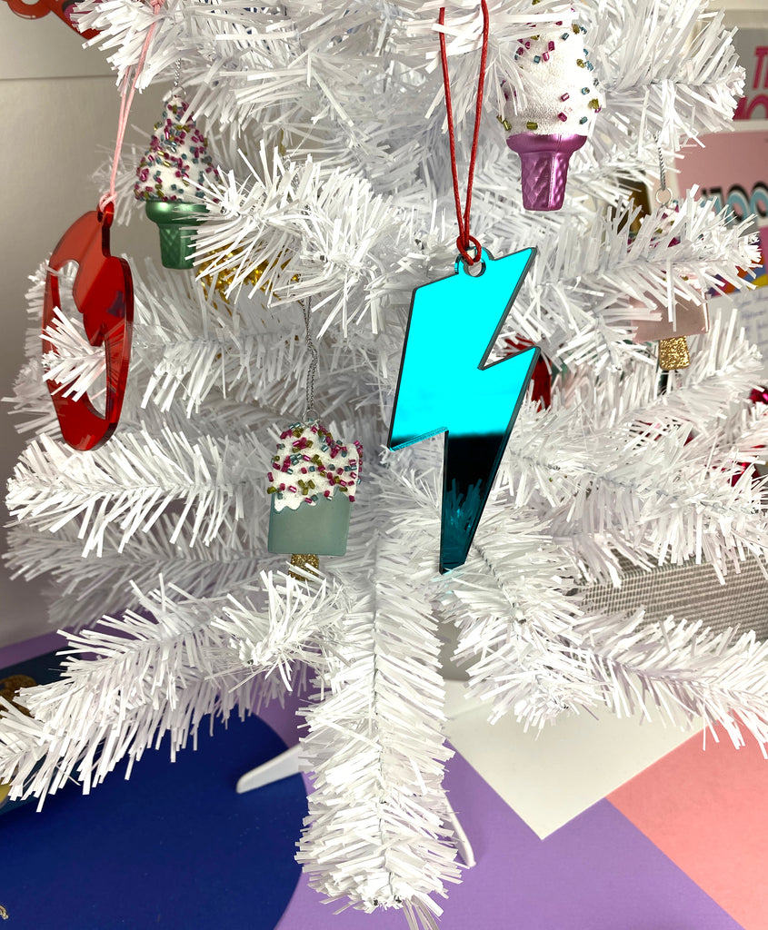 Bolt Christmas Bauble Blue with card