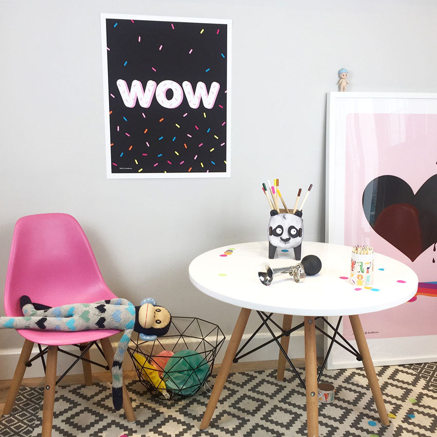 WOW and sprinkles print/poster