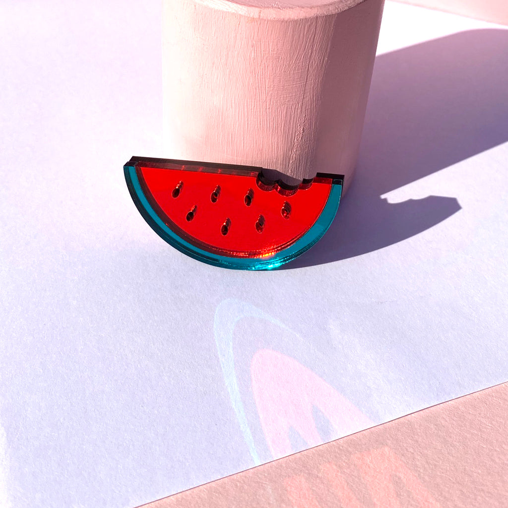 Watermelon Brooch - Acrylic