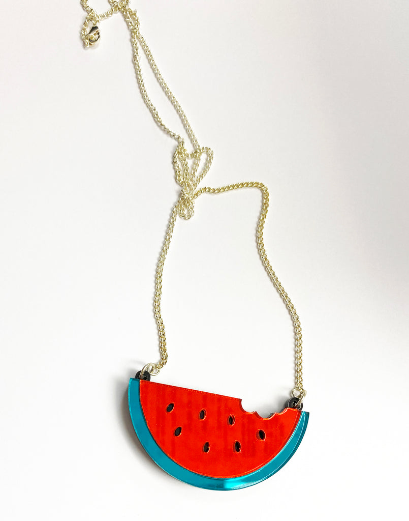 Watermelon Necklace - Acrylic