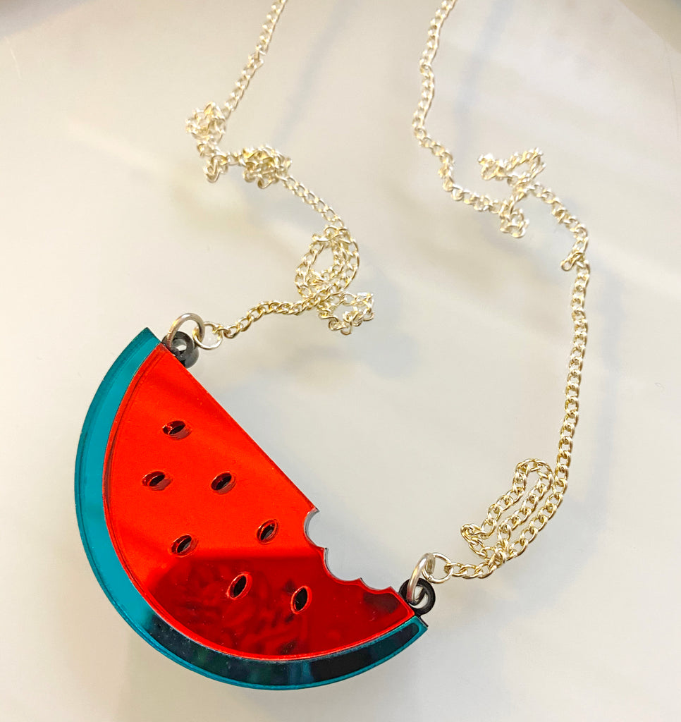 Watermelon Necklace - Acrylic