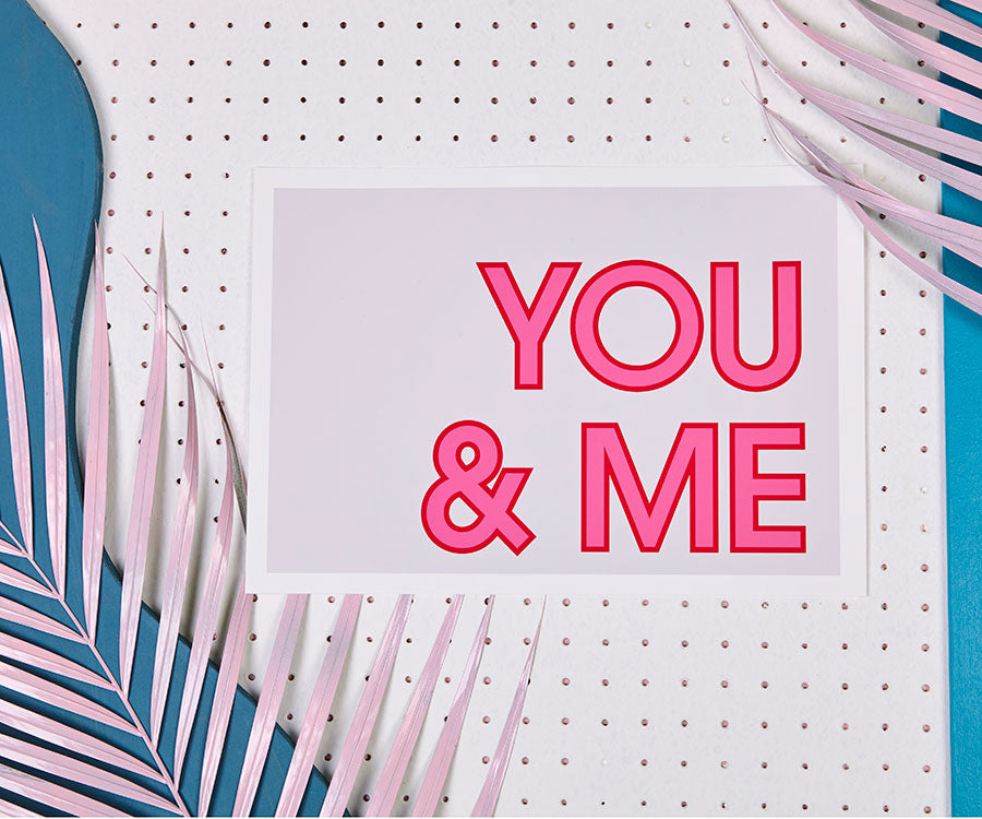 You&ME typographic print by playful brand Doodlemoo