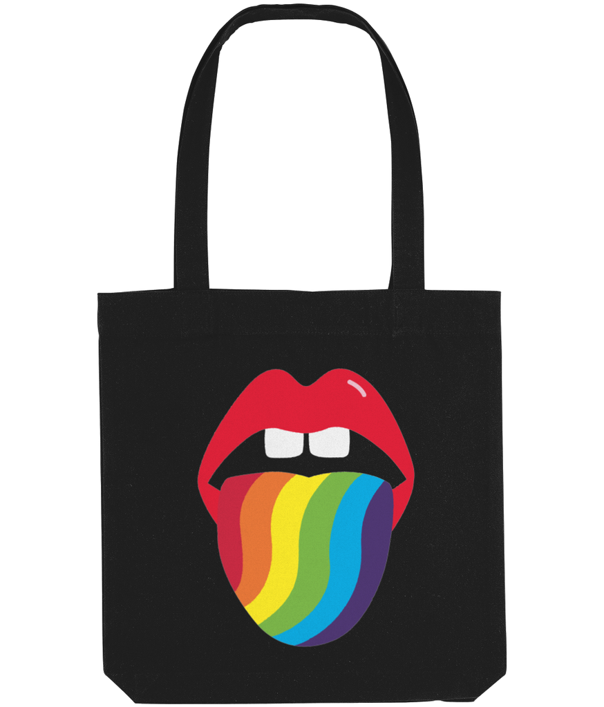 Kiss Me Rainbow- Rainbow Lips tote bag