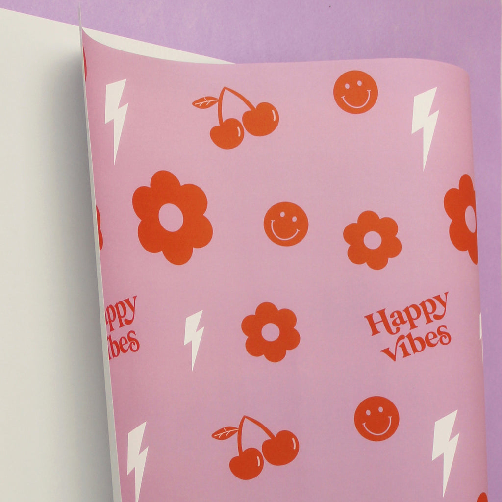 Happy vibes wrapping paper