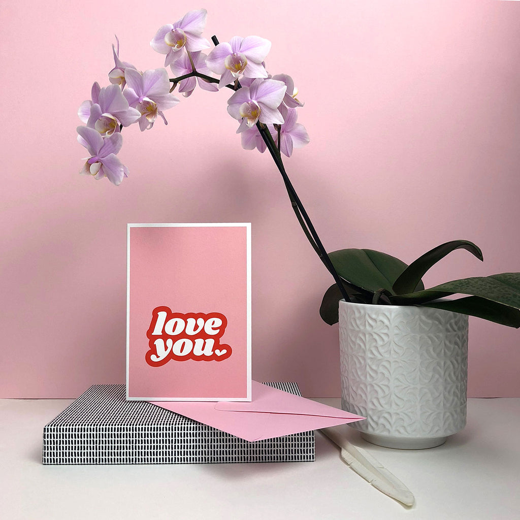 Love you greetings card by Doodlemoo
