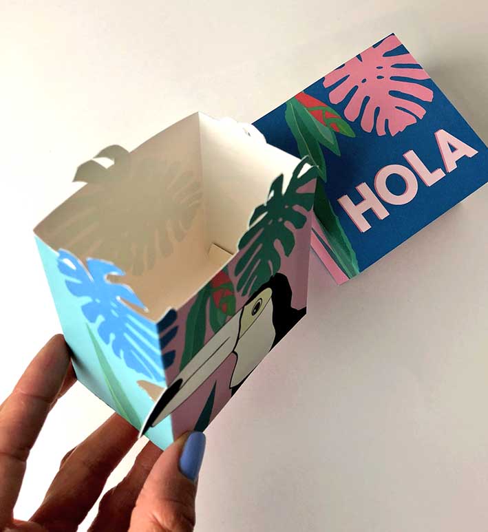 Tropical gift boxes diy designed by Doodlemoo, free download